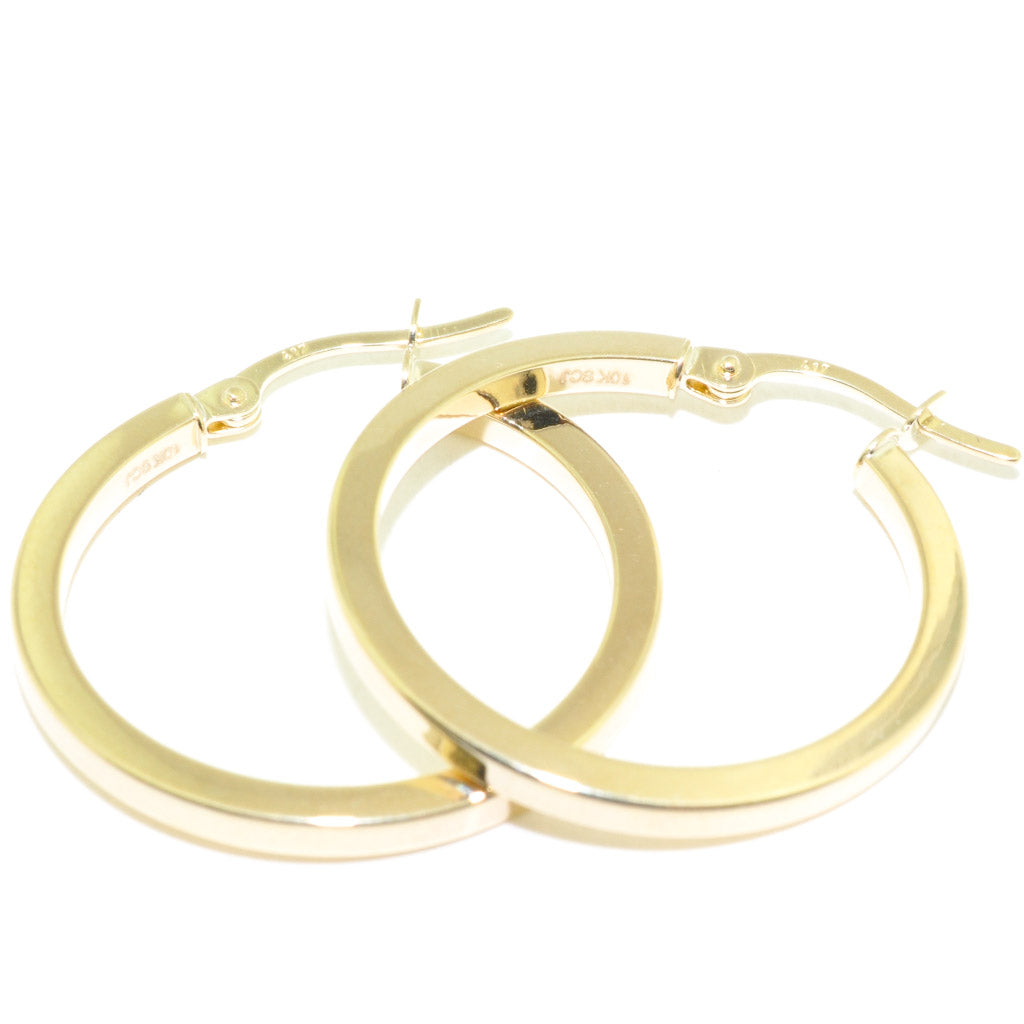 10KT Yellow Gold 24MM Hoop Earrings.