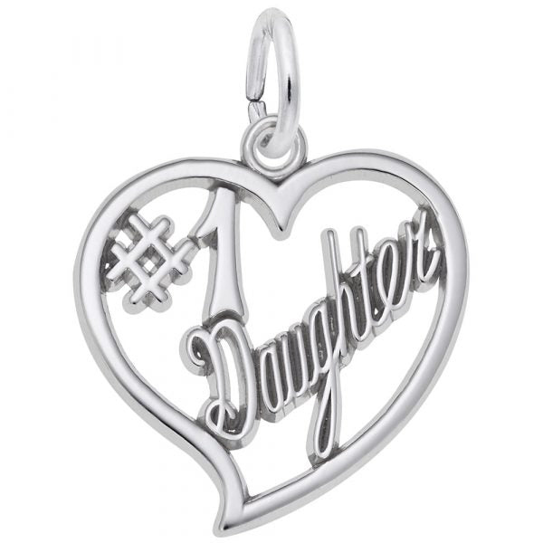Rembrandt Sterling Silver Daughter/Heart Charm.