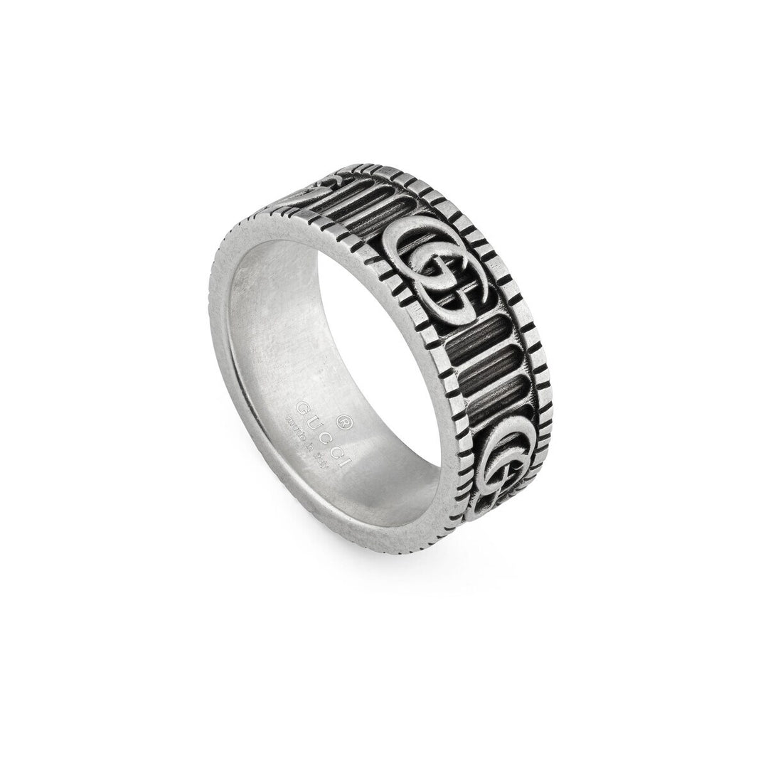 Gucci Sterling Silver Double G Ring.