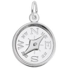 Rembrandt Sterling Silver Compass Charm.
