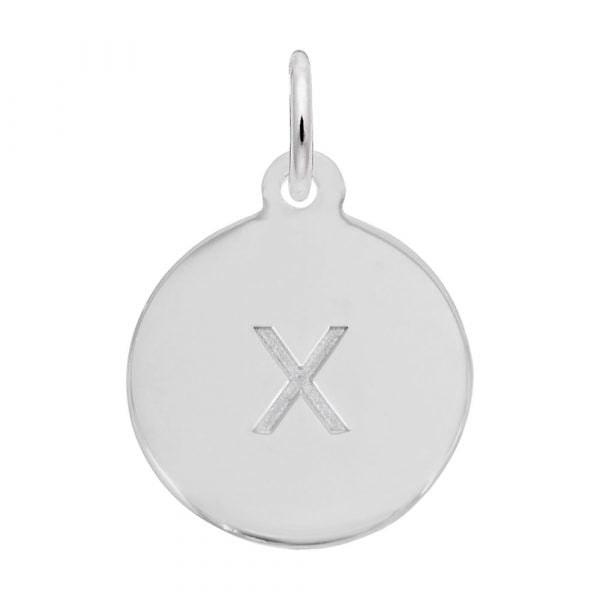 Rembrandt Sterling Silver Block Letter "x" Charm.
