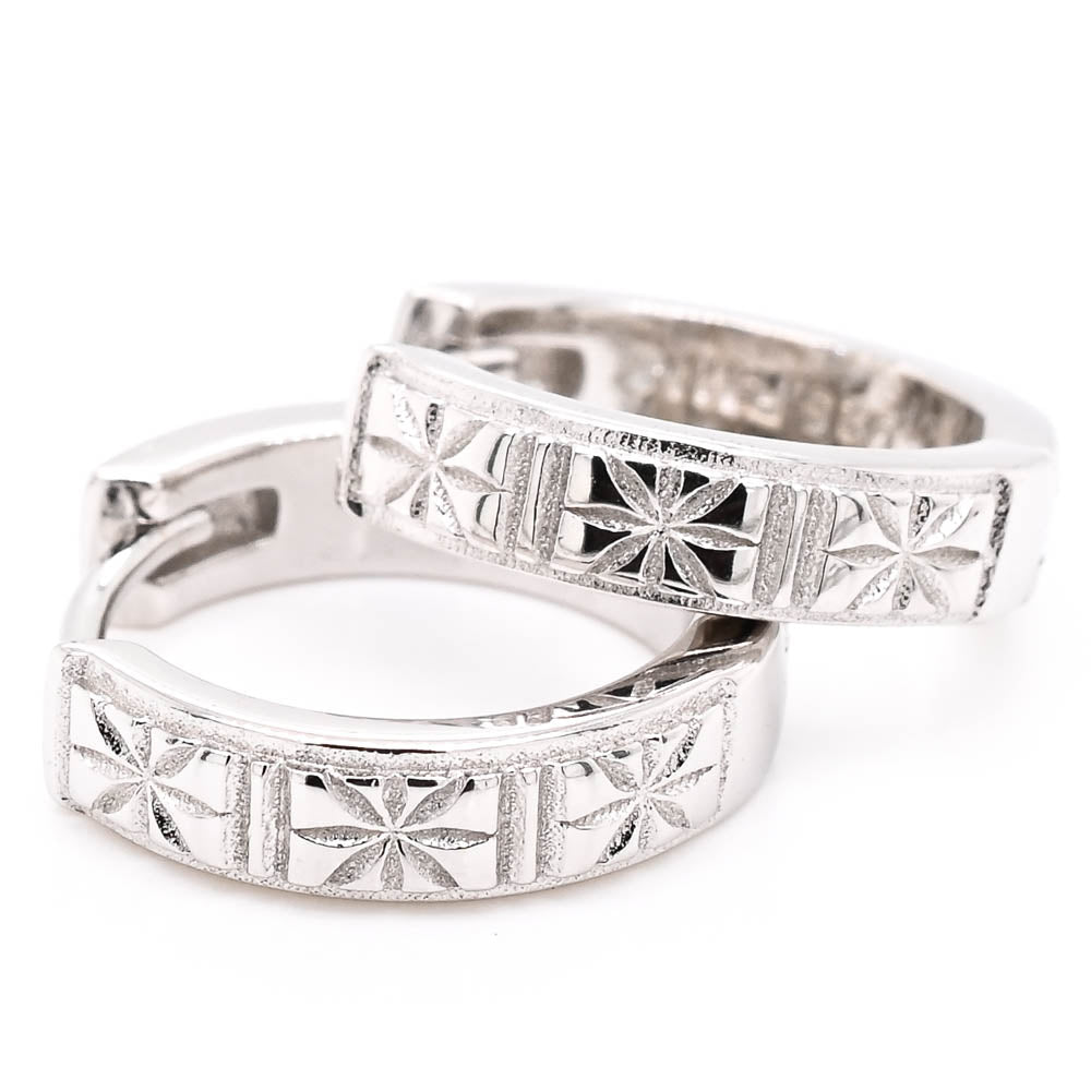 Sterling Silver 14mm Huggie Earrings.