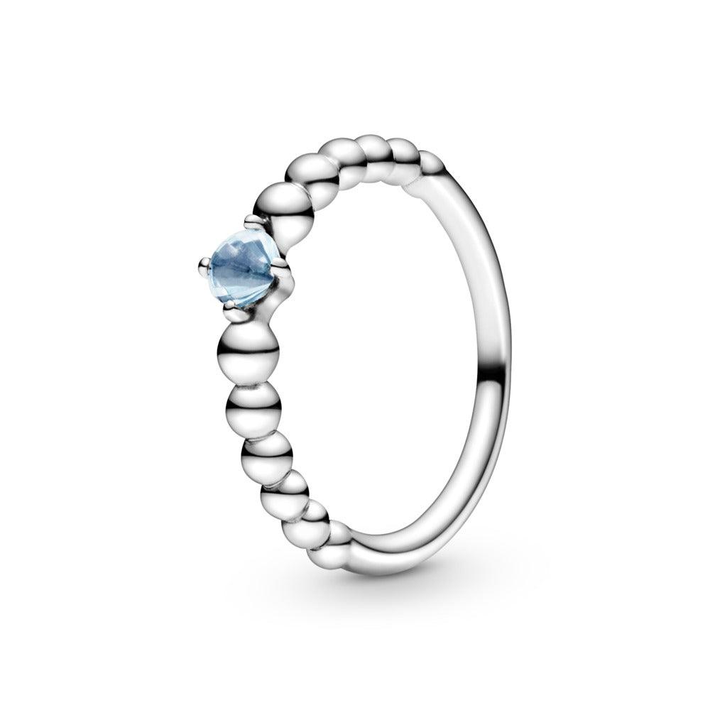 Pandora Aqua Blue Beaded Ring
