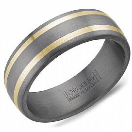 Torque 14KT Yellow Gold & Tantalum Wedding Band.