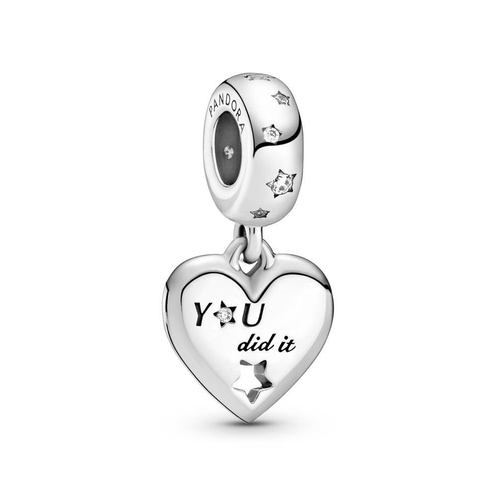 FINAL SALE - Congratulations Heart & Stars Dangle Charm