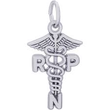Rembrandt Sterling Silver RPN Caduceus Charm.