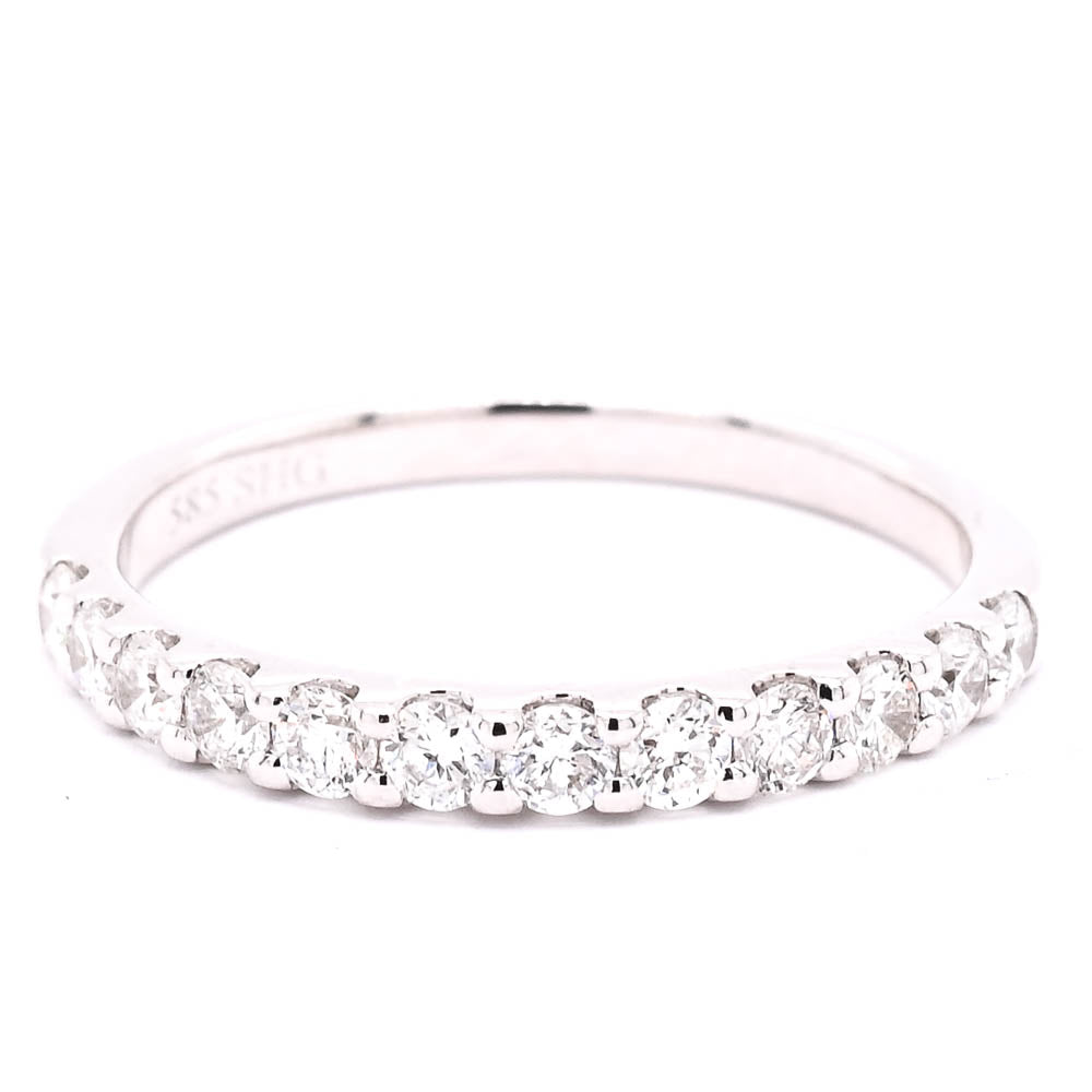 14KT White Gold 0.51CTW Diamond Wedding Band.