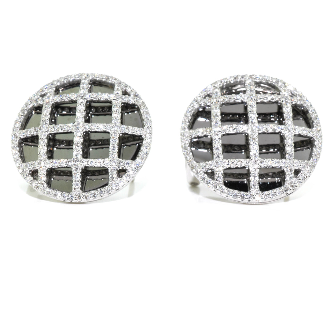 18KT White Gold Diamond Earrings. 1.50CTW.