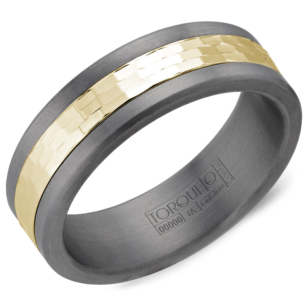 Torque 14KT Yellow Gold & Tantalum Wedding Band.