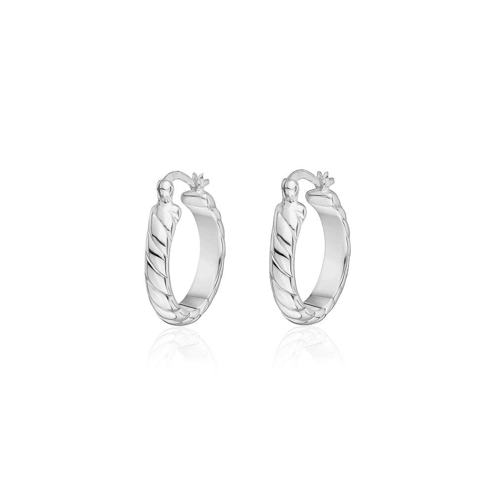 Sterling Silver 30mm Hoop Earrings.