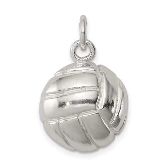 Sterling Silver 13mm Volley Ball Charm.