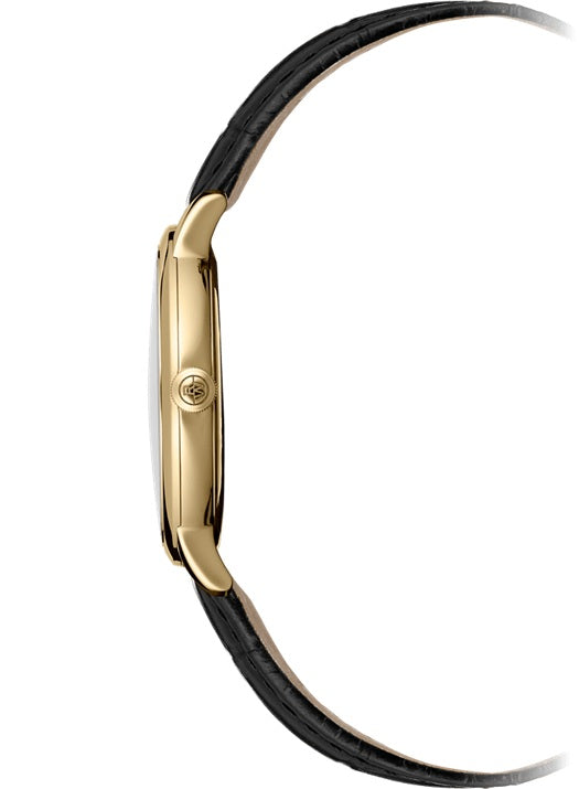 Raymond Weil Toccata Classic Gold PVD Leather Quartz 39mm Watch.  5485-PC-00359