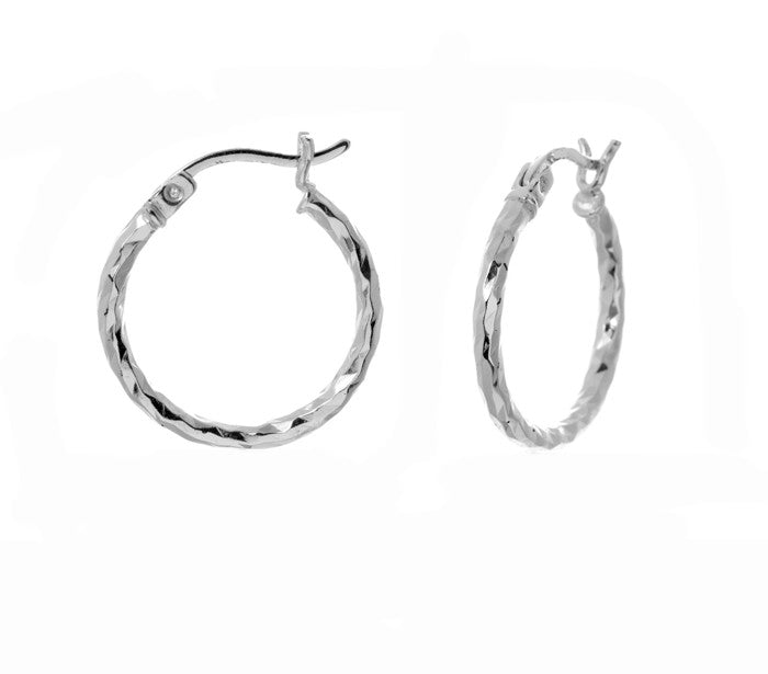 Sterling silver 18mm Hoops Earrings.