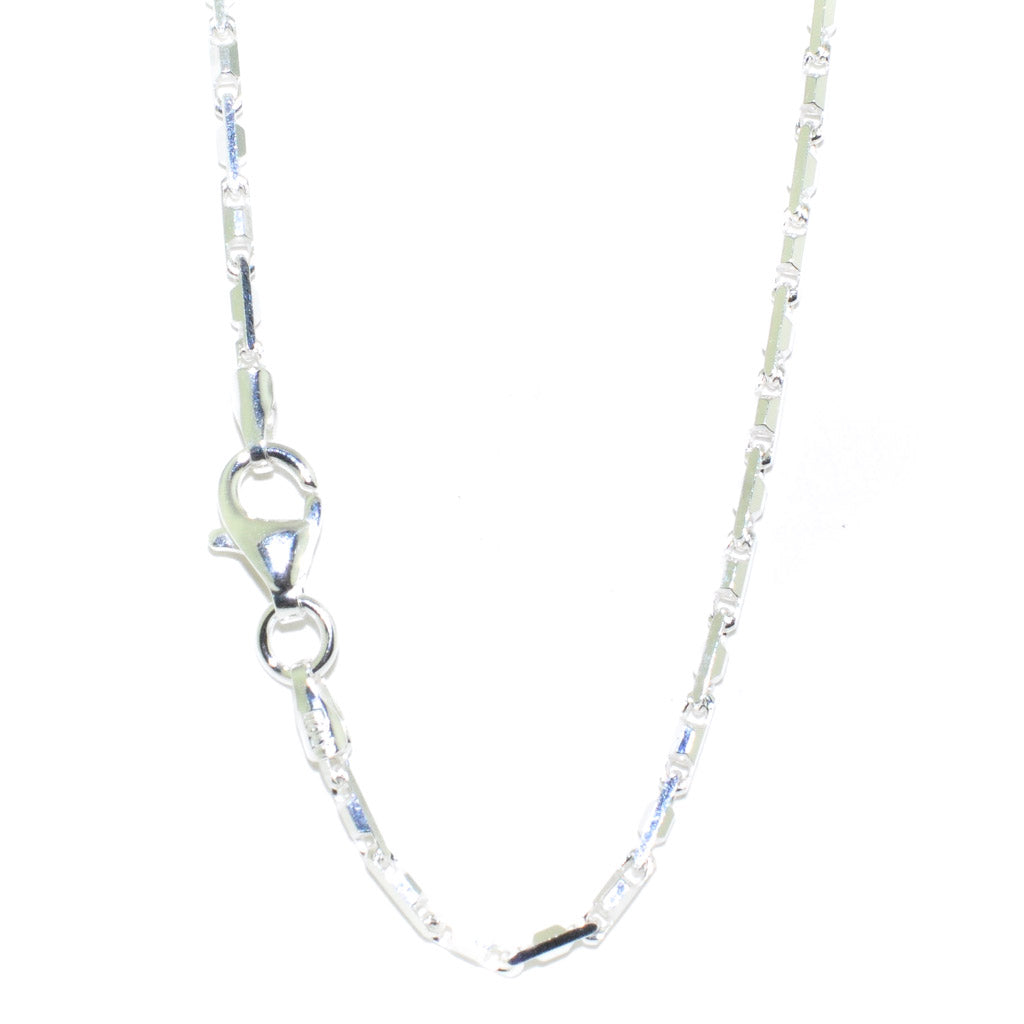 Sterling Silver 24" 1MM Fancy Link Chain.