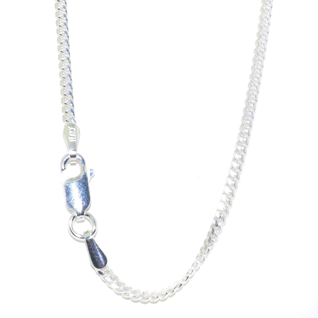Sterling Silver 22" 2mm Curb Link Chain.
