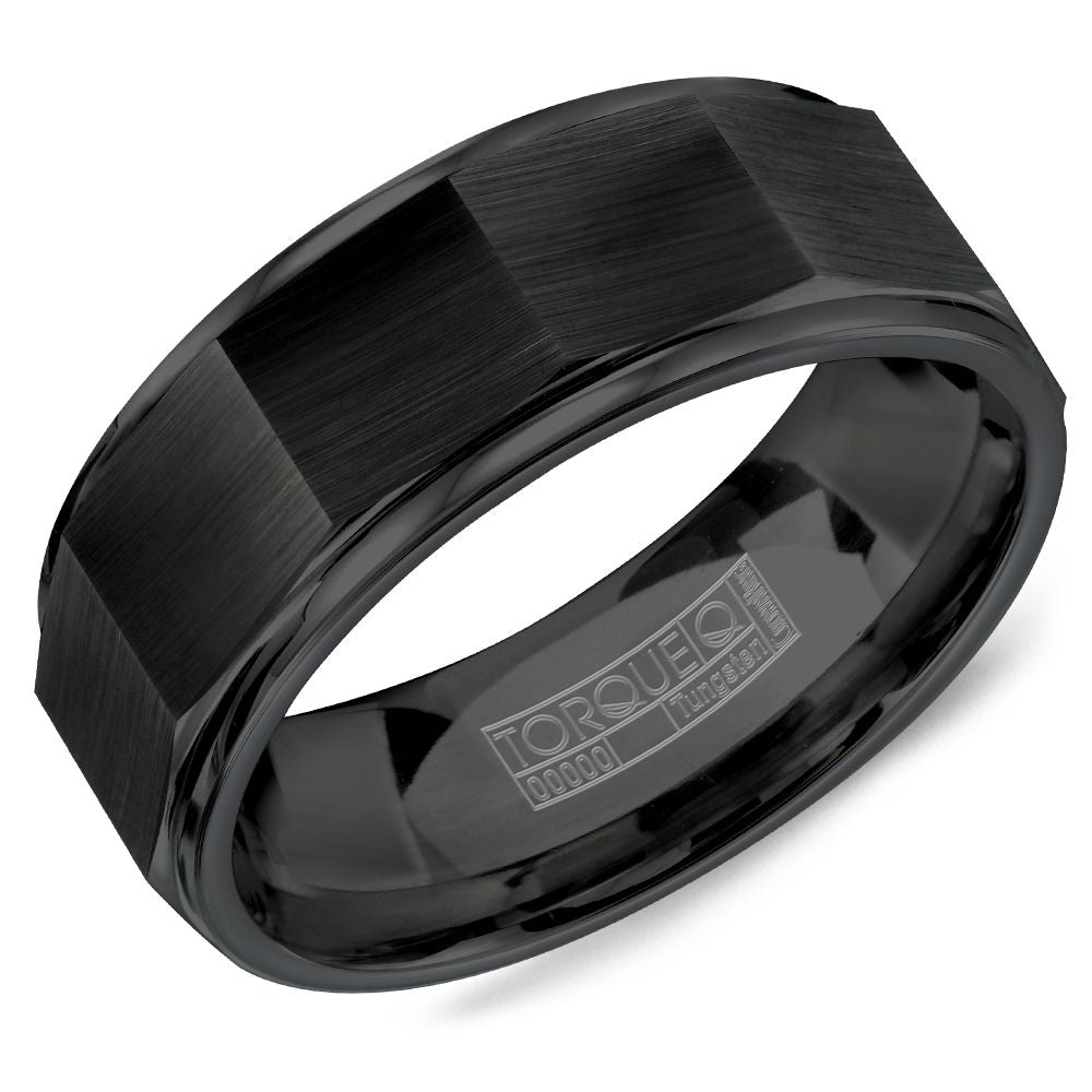 Torque Black Tungsten Wedding Band.