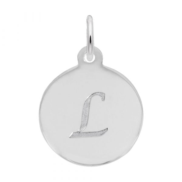 Rembrandt Sterling Silver Script Letter "L" Initial.