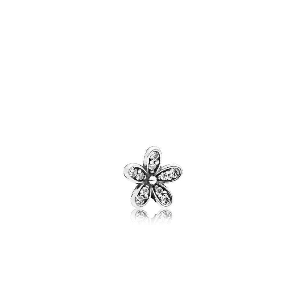 Daisy silver petite element with clear cubic zirconia