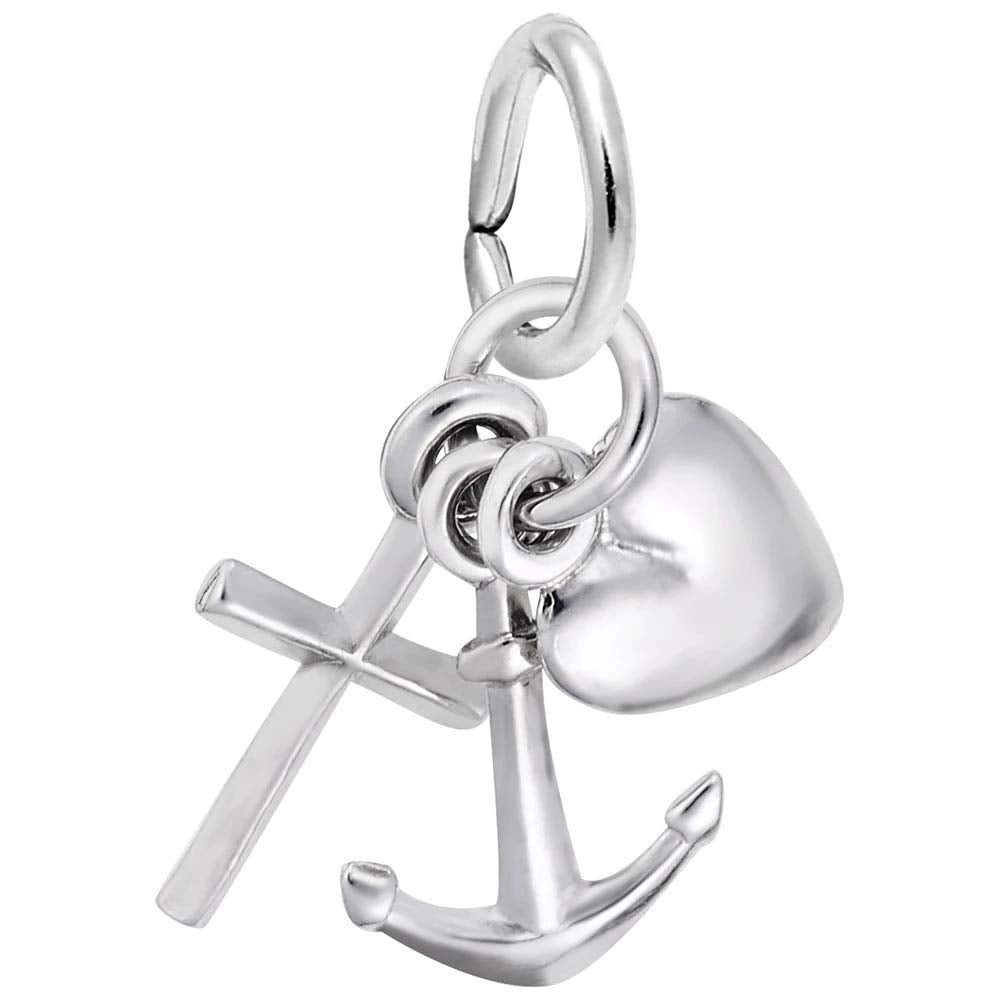 Sterling Silver Faith, Hope & Charity Charm.