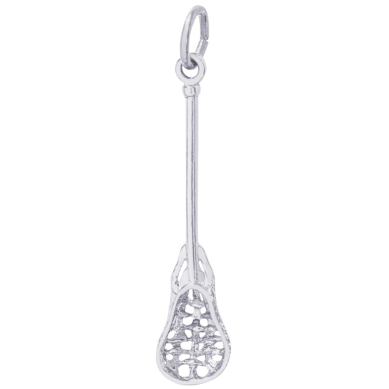 Rembrandt Charms Sterling Silver Lacrosse Charm.