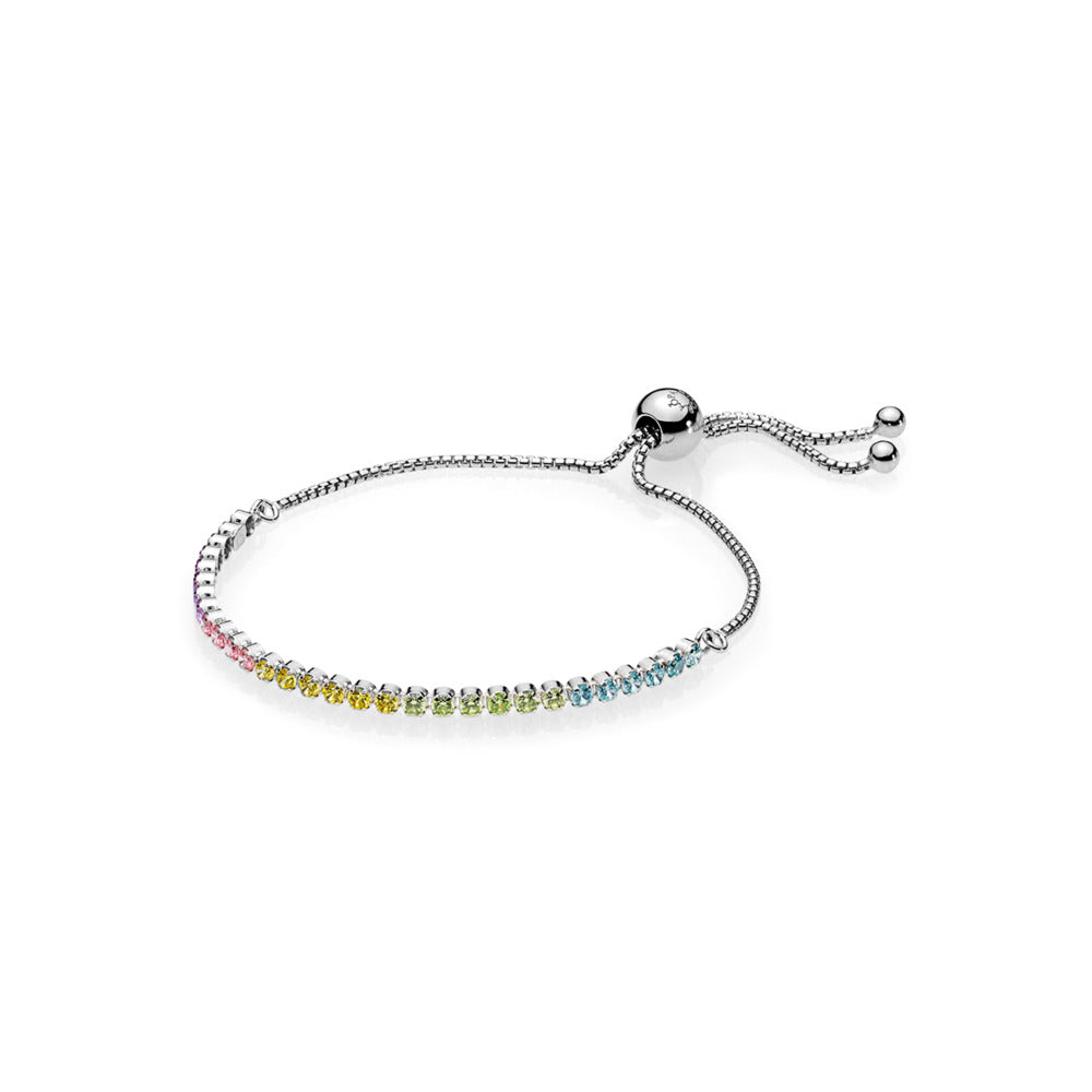 Sparkling Strand Bracelet, Multi-Colored CZ