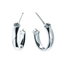 Birks Muse 15MM Polished Hoop Earrings.