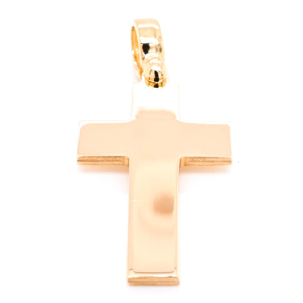 10KT Yellow Gold 34x15mm Cross Pendant.