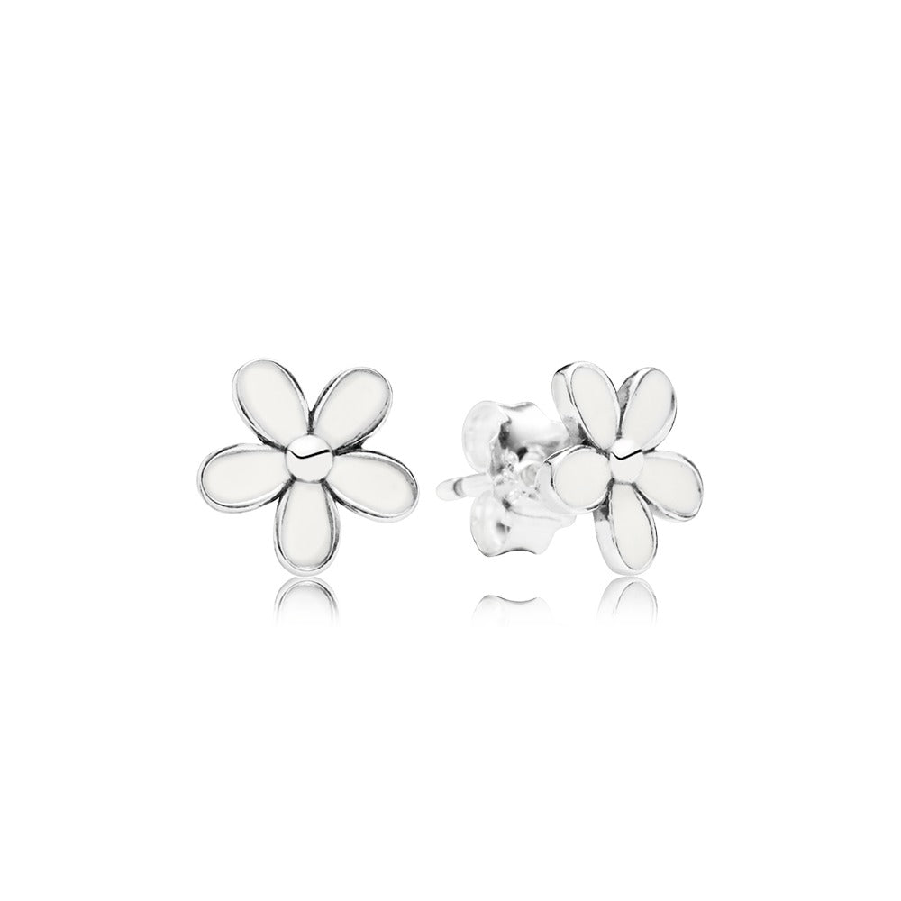darling daisies, white enamel