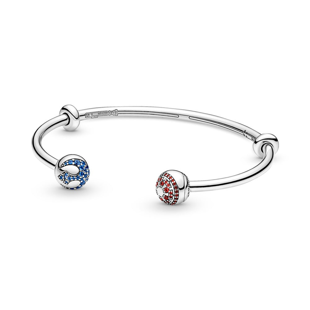 Pandora Moments Star Wars� Light & Dark Side Logo Open Bangle