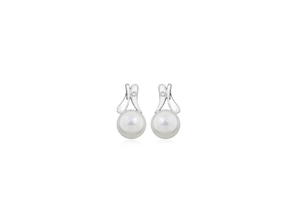 Larus Sterling Silver Pearl Drop Earrings.