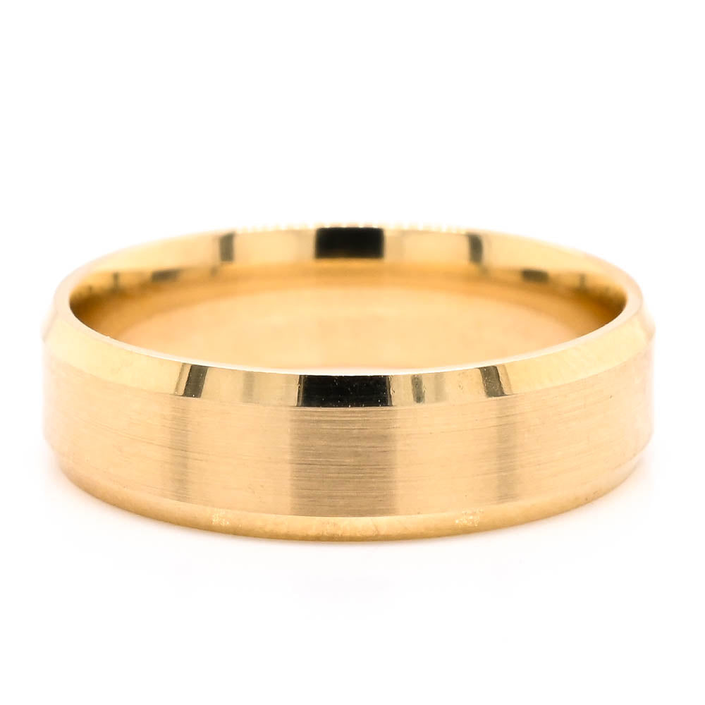10KT Yellow Gold 6mm Satin Finish Wedding Band.