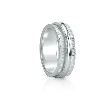 "Treasure" Meditation Ring Sterling Silver. Size 9