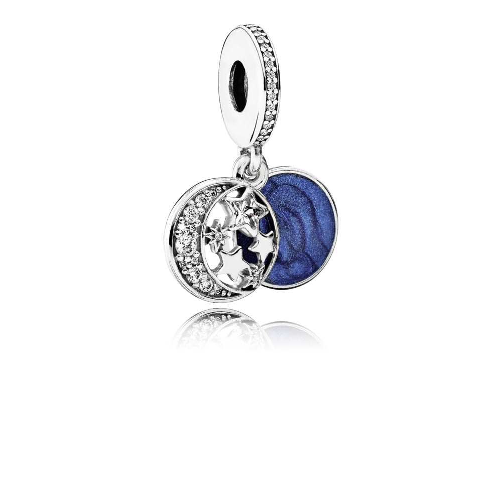 Moon and Blue Sky Dangle Charm