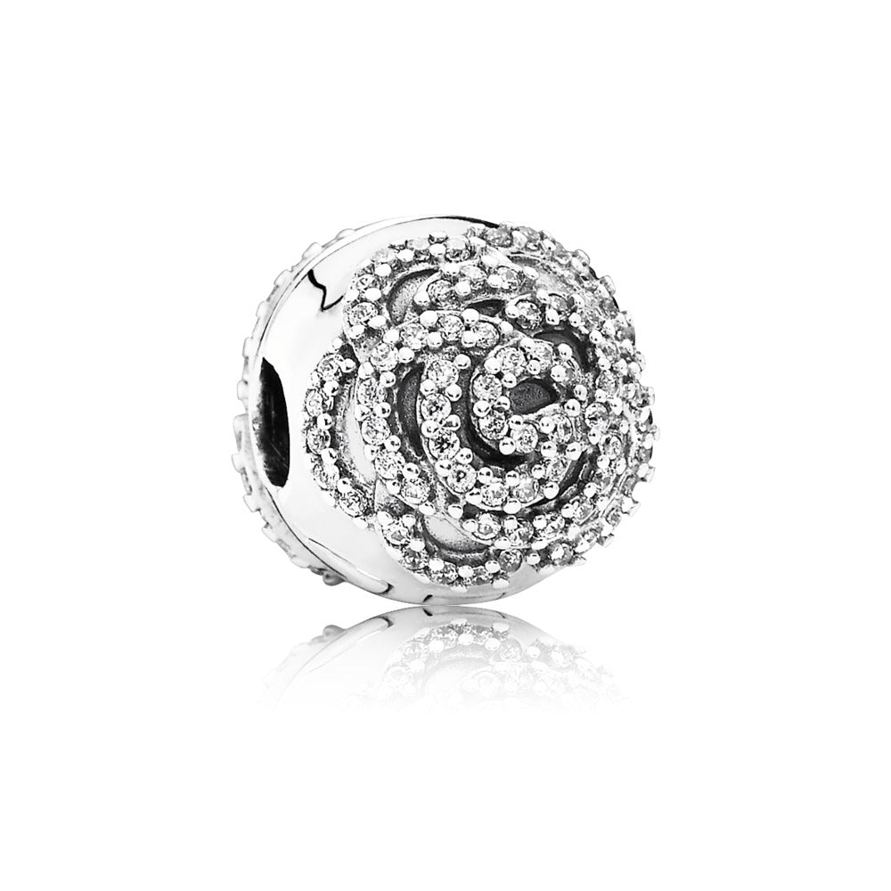 shimmering rose, clear cz