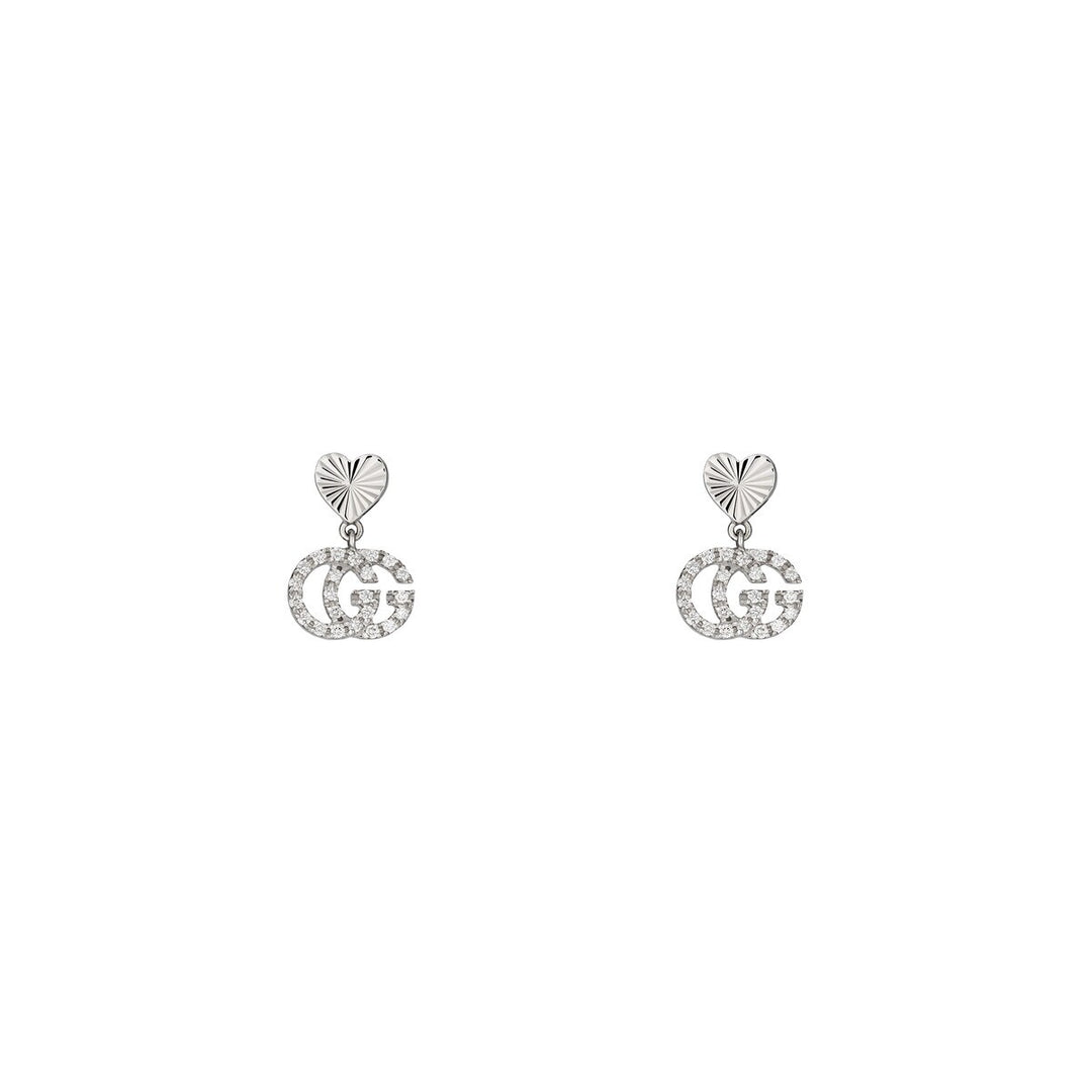 Gucci GG Running 18k earrings with diamonds