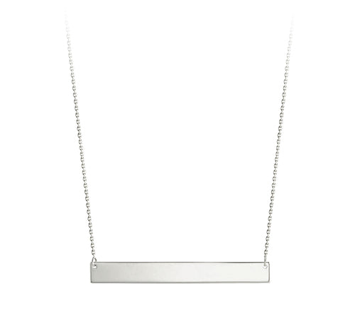 Bella 10KT White Gold Monogram Necklace.