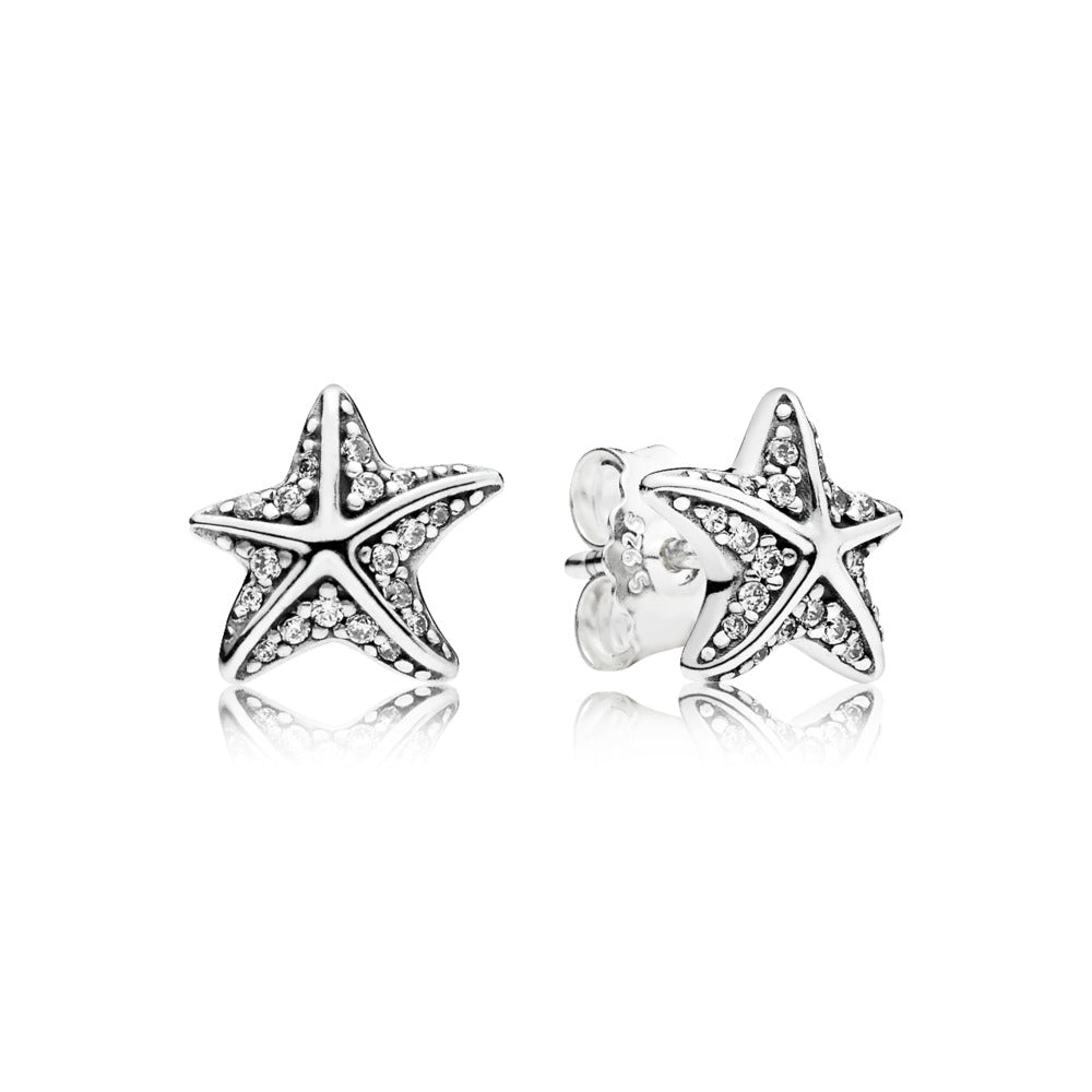 Tropical Starfish, Clear CZ