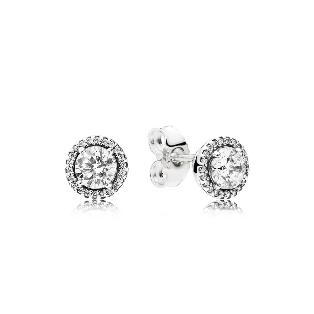 Round Sparkle Stud Earrings