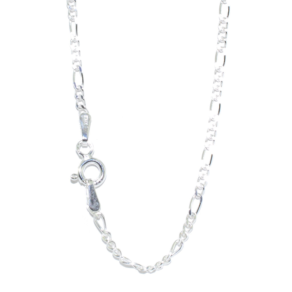 Sterling Silver 20" 1.3mm Figaro Link Chain.