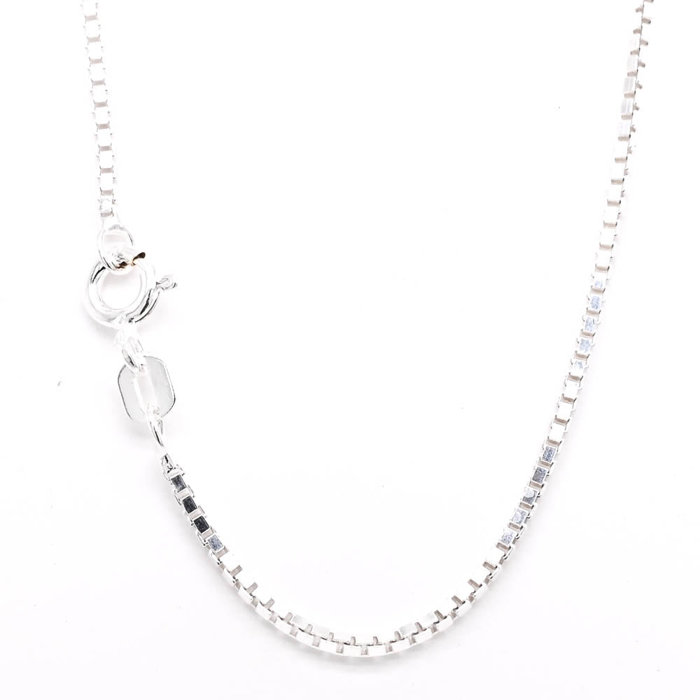 Sterling Silver 16" 1.2mm Box Link Chain.