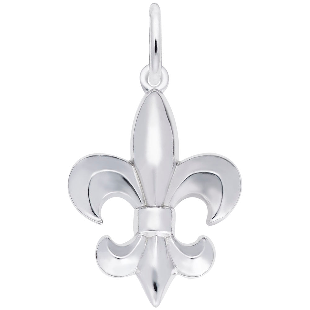 Rembrandt Sterling Silver Fleur de Lis Large Charm.