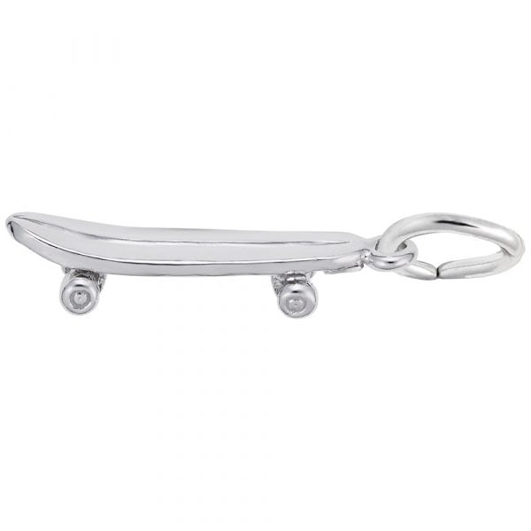 Rembrandt Sterling Silver Skateboard Charm.