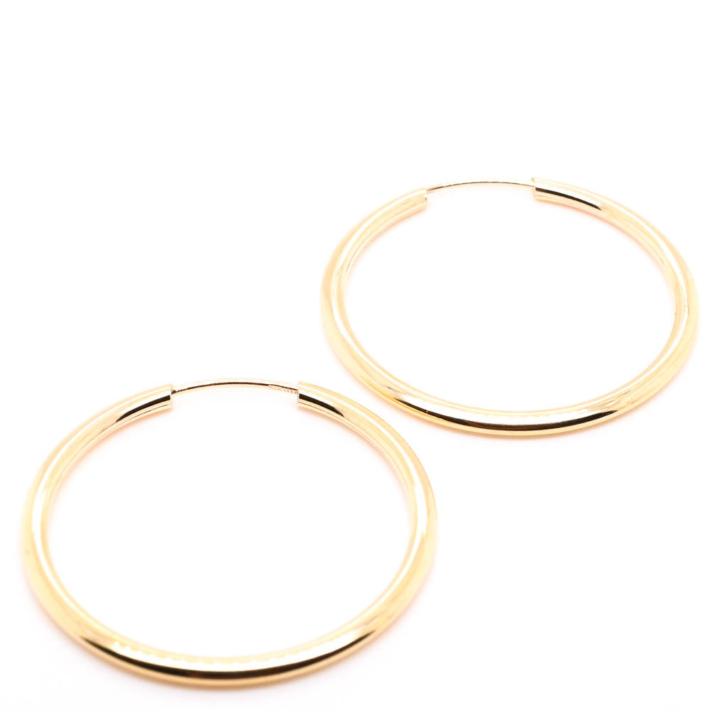 10KT Yellow Gold 24mm Hoop Earrings.