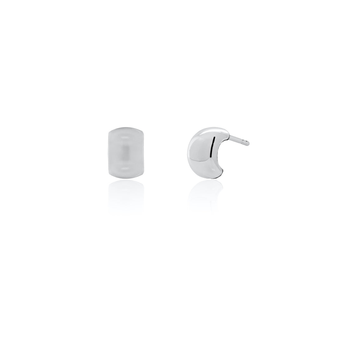 Sterling Silver Chunky Dome Stud Earrings.