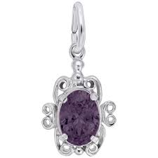 Rembrandt Sterling June Synthetic Stone Charm.