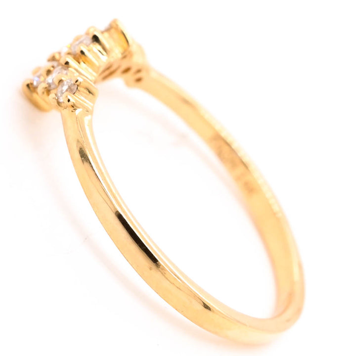 14KT Yellow Gold 0.18CTW Diamond Ring.