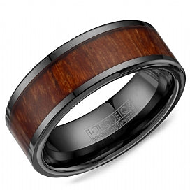 Torque Black Ceramic Wedding Band.
