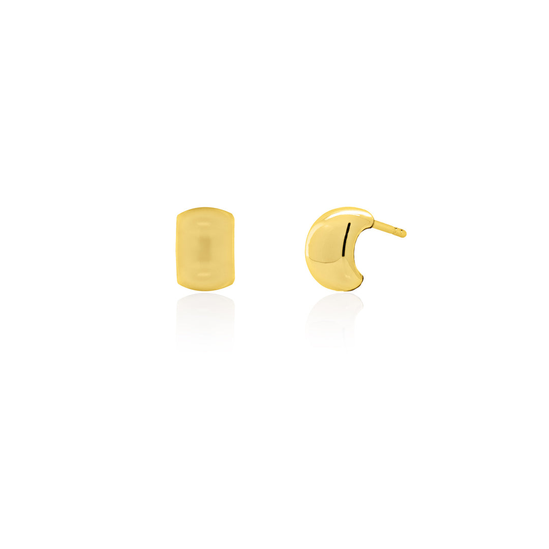 Sterling Silver Chunky Dome Stud Earrings.