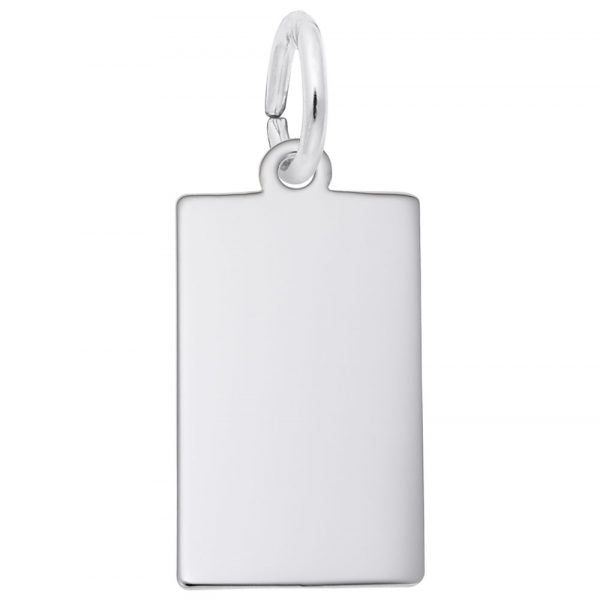 Rembrandt Sterling Silver Dog Tag 50 Series JR 1.2X4.8 Tag.