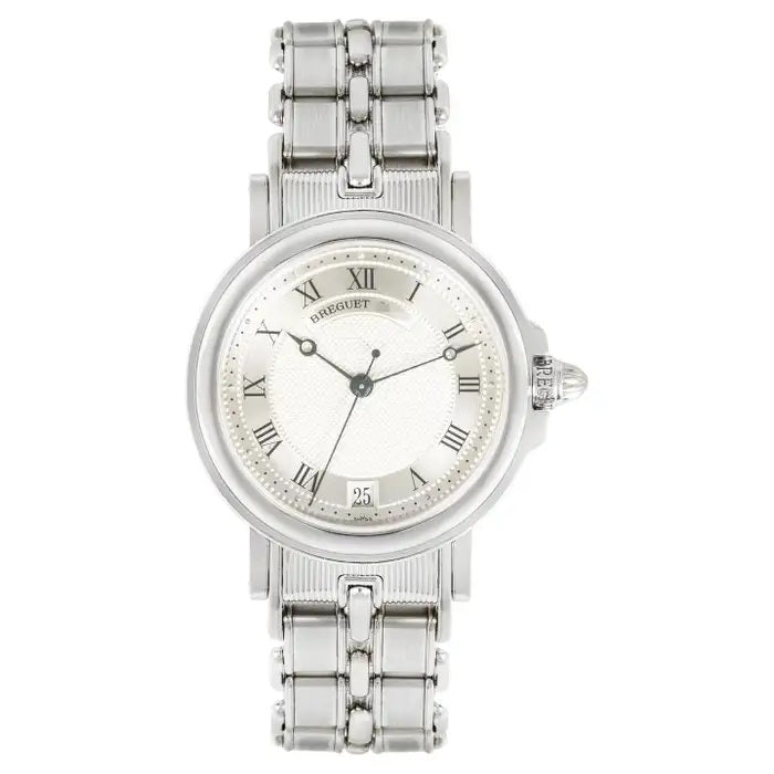 Pre-Owned Breguet Marine Solid 18KT White Gold 34mm Automatic Watch.